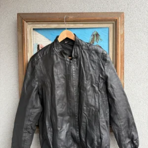 Opium Kurtka Skórzana Fitted M Vintage Streetwear Czarna - zdjęcie 4