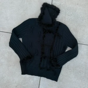 Opium Sweter Czarny Grunge XXXS Vintage Streetwear - zdjęcie 3