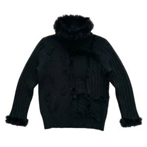 Opium Sweter Czarny Grunge XXXS Vintage Streetwear - widok ogólny przód vintage