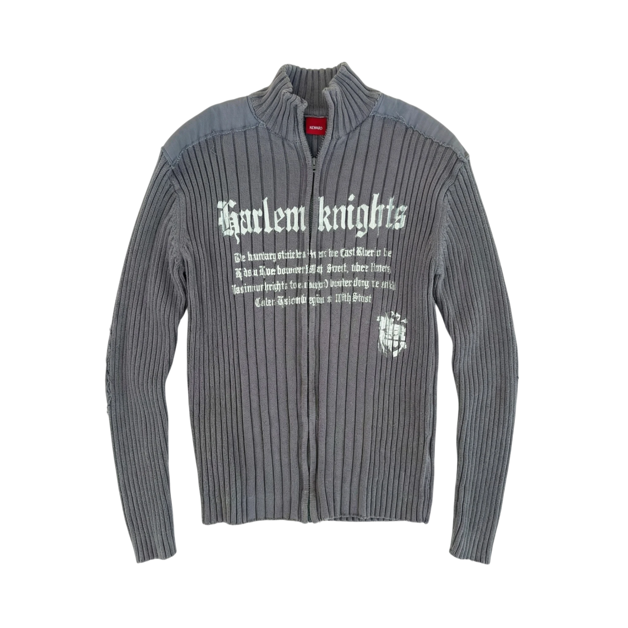 Opium Sweter Zapinany Ribbed XL Vintage Streetwear Retro - widok ogólny przód vintage