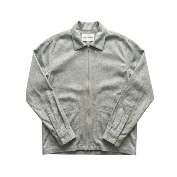 Our Legacy Overshirt Srebrna L Vintage Streetwear - widok ogólny przód vintage