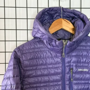 Patagonia Kurtka Puchowa Fioletowa M Vintage Streetwear - zdjęcie 4