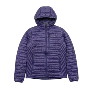 Patagonia Kurtka Puchowa Fioletowa M Vintage Streetwear - widok ogólny przód vintage