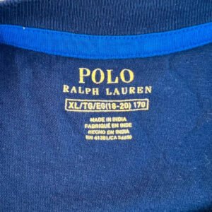 Polo Ralph Lauren Koszulka Granatowa Big Logo M Vintage - zdjęcie 4
