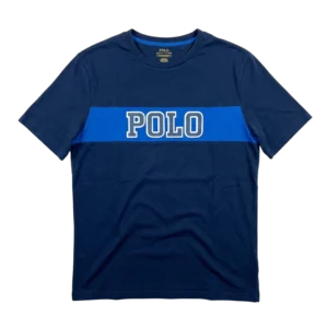 Polo Ralph Lauren Koszulka Granatowa Big Logo M Vintage - widok ogólny przód vintage
