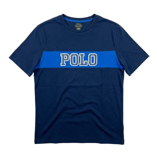 Polo Ralph Lauren Koszulka Granatowa Big Logo M Vintage - widok ogólny przód vintage