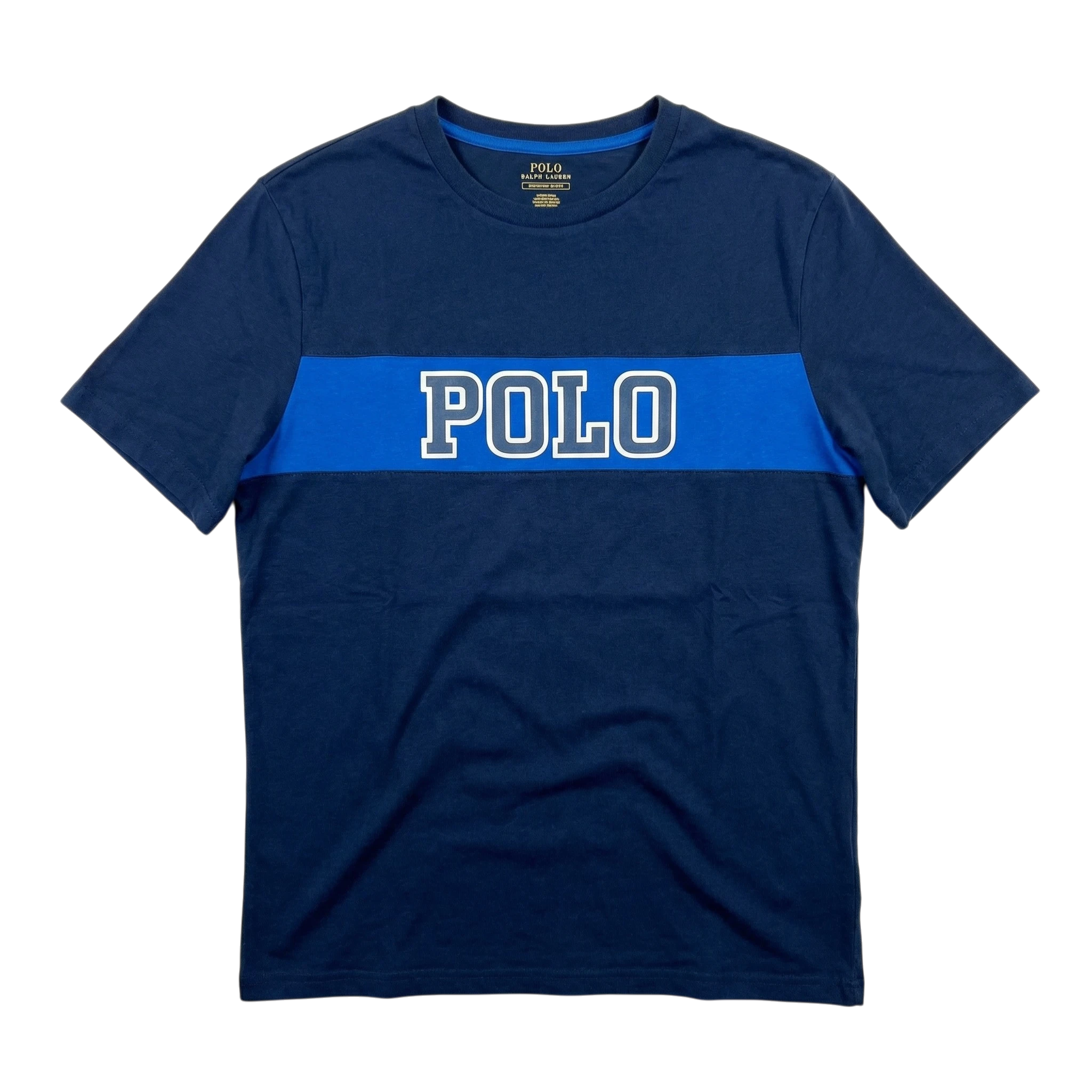 Polo Ralph Lauren Koszulka Granatowa Big Logo M Vintage - widok ogólny przód vintage