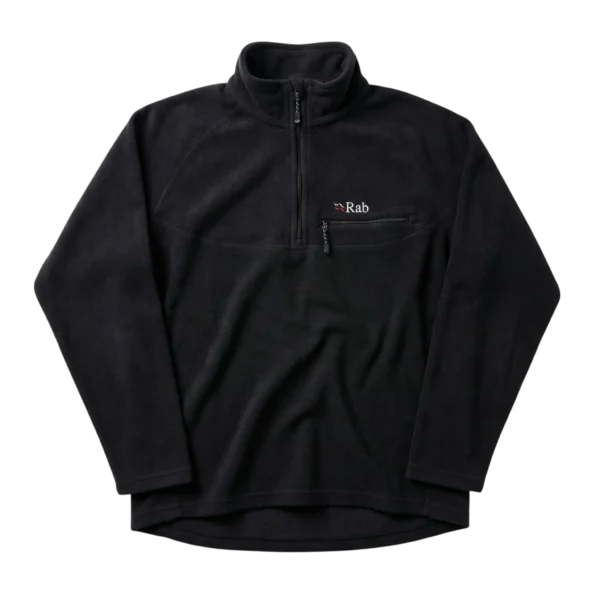 Rab Polar Half Zip Bluza L Vintage Streetwear Czarny - widok ogólny przód vintage