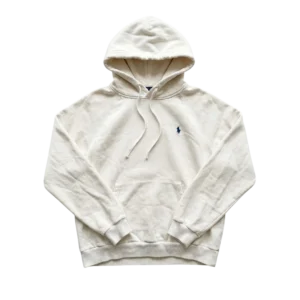 Ralph Lauren Bluza z Kapturem Biała Hoodie XL Vintage Streetwear - widok ogólny przód vintage