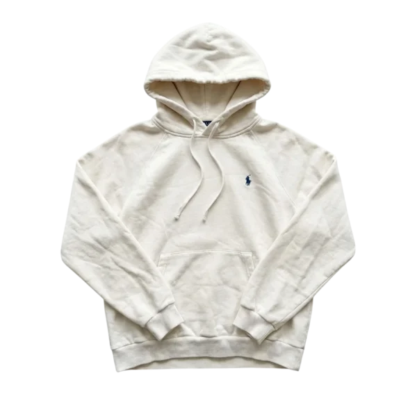 Ralph Lauren Bluza z Kapturem Biała Hoodie XL Vintage Streetwear - widok ogólny przód vintage