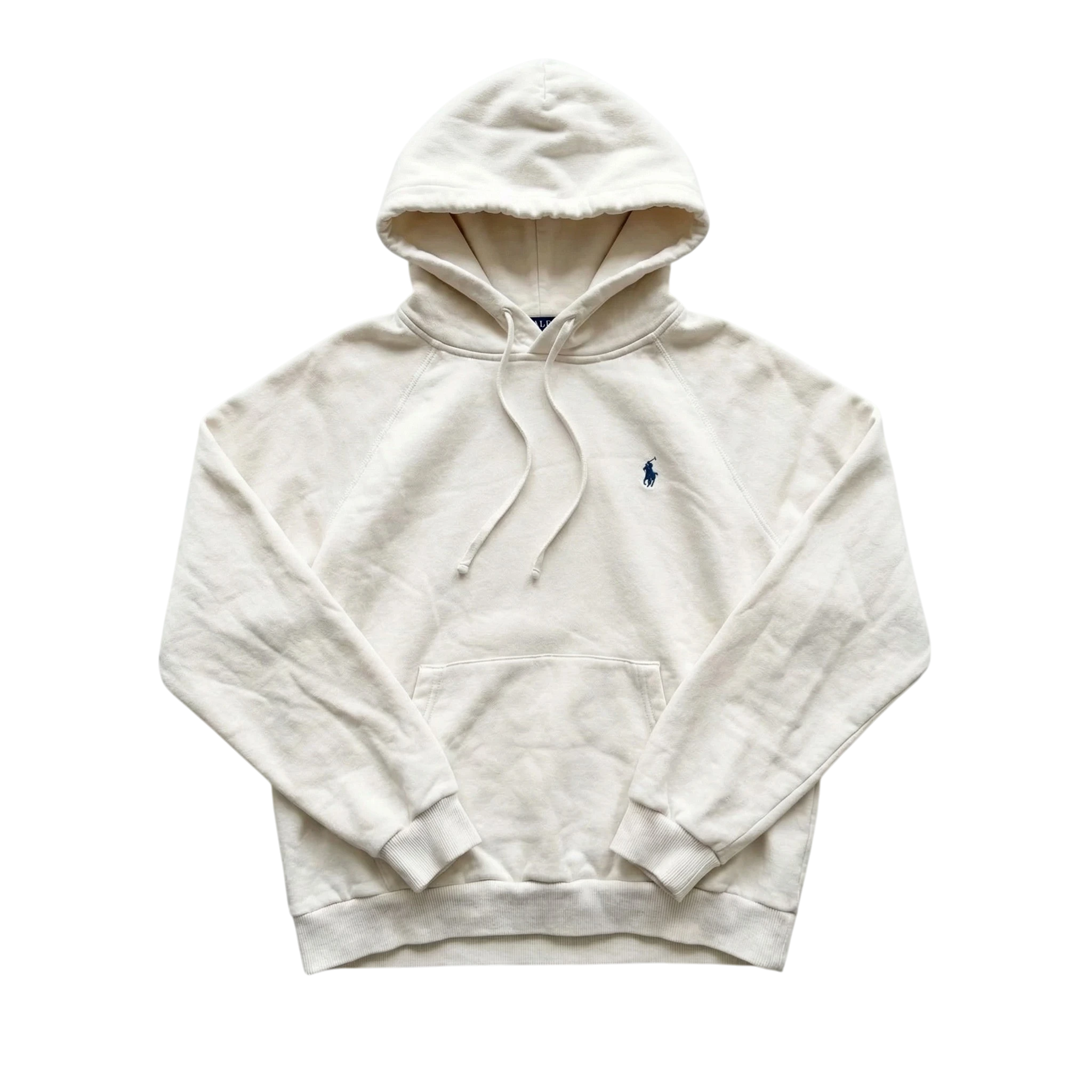 Ralph Lauren Bluza z Kapturem Biała Hoodie XL Vintage Streetwear - widok ogólny przód vintage