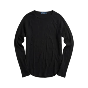 Ralph Lauren Bluzka Longsleeve Czarna M Vintage Streetwear - widok ogólny przód vintage