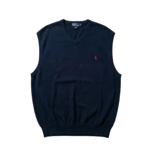 Ralph Lauren Kamizelka Granatowa XL Vintage Streetwear Retro - widok ogólny przód vintage
