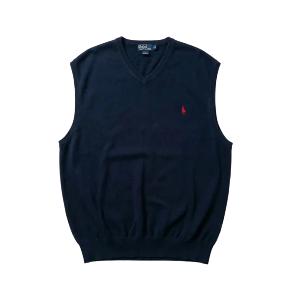 Ralph Lauren Kamizelka Granatowa XL Vintage Streetwear Retro - widok ogólny przód vintage