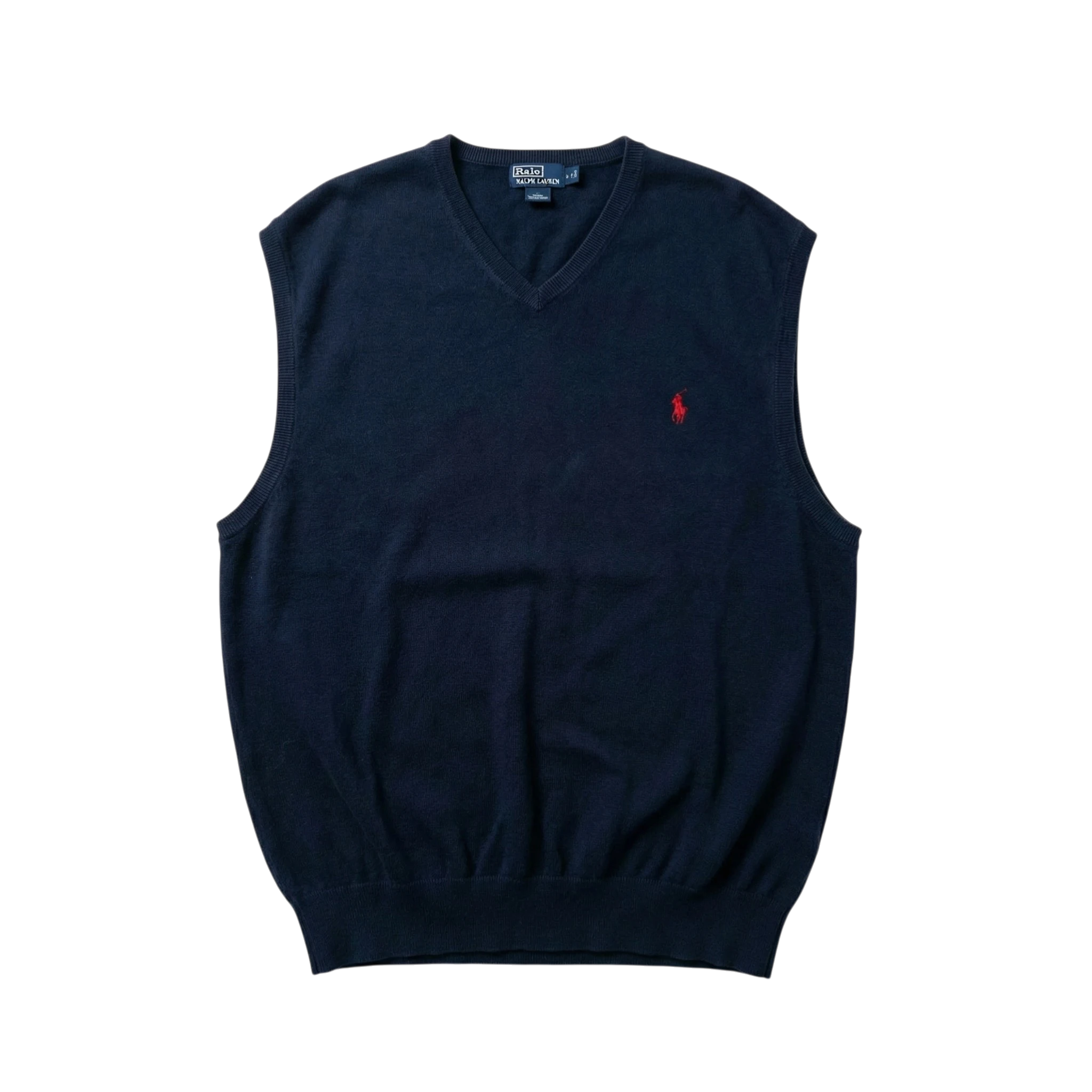 Ralph Lauren Kamizelka Granatowa XL Vintage Streetwear Retro - widok ogólny przód vintage