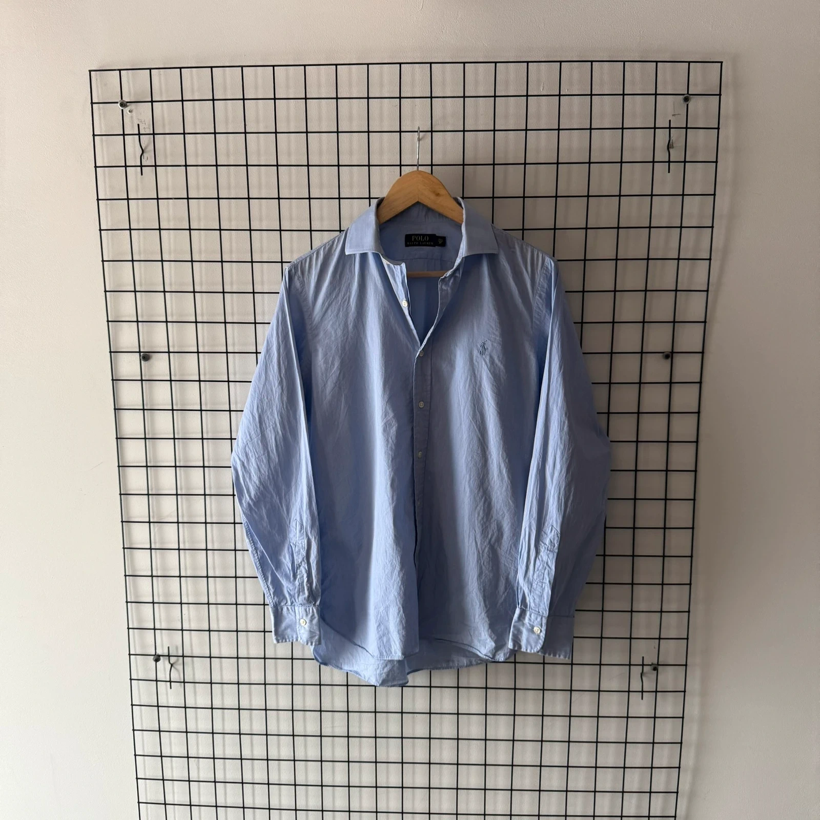 Ralph Lauren Koszula Oxford Niebieska S Vintage Streetwear - widok ogólny przód vintage
