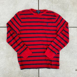 Ralph Lauren Koszulka Longsleeve w Paski L Vintage Streetwear - zdjęcie 2