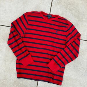 Ralph Lauren Koszulka Longsleeve w Paski L Vintage Streetwear - zdjęcie 3