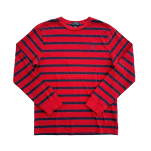 Ralph Lauren Koszulka Longsleeve w Paski L Vintage Streetwear - widok ogólny przód vintage