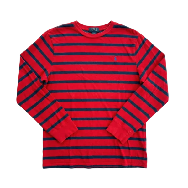 Ralph Lauren Koszulka Longsleeve w Paski L Vintage Streetwear - widok ogólny przód vintage