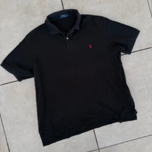 Ralph Lauren Koszulka Polo Czarna XXXL Vintage Streetwear - zdjęcie 3