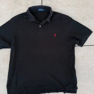 Ralph Lauren Koszulka Polo Czarna XXXL Vintage Streetwear - zdjęcie 4