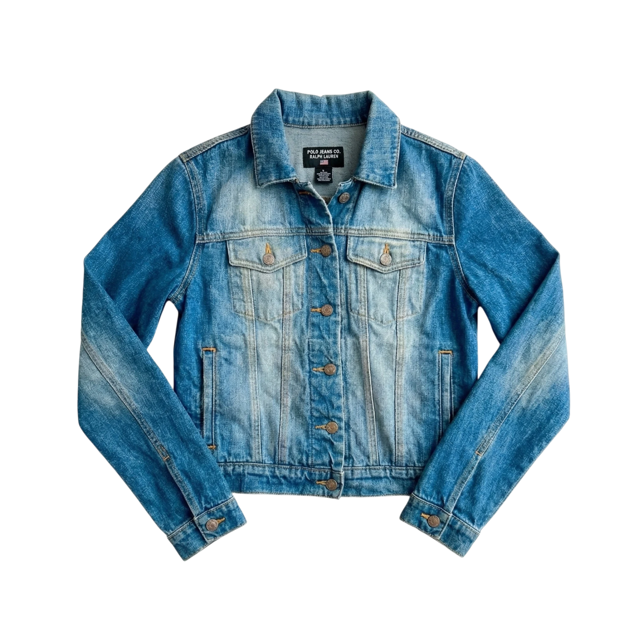 Ralph Lauren Kurtka Jeansowa Katana XXXS Vintage Retro - widok ogólny przód vintage