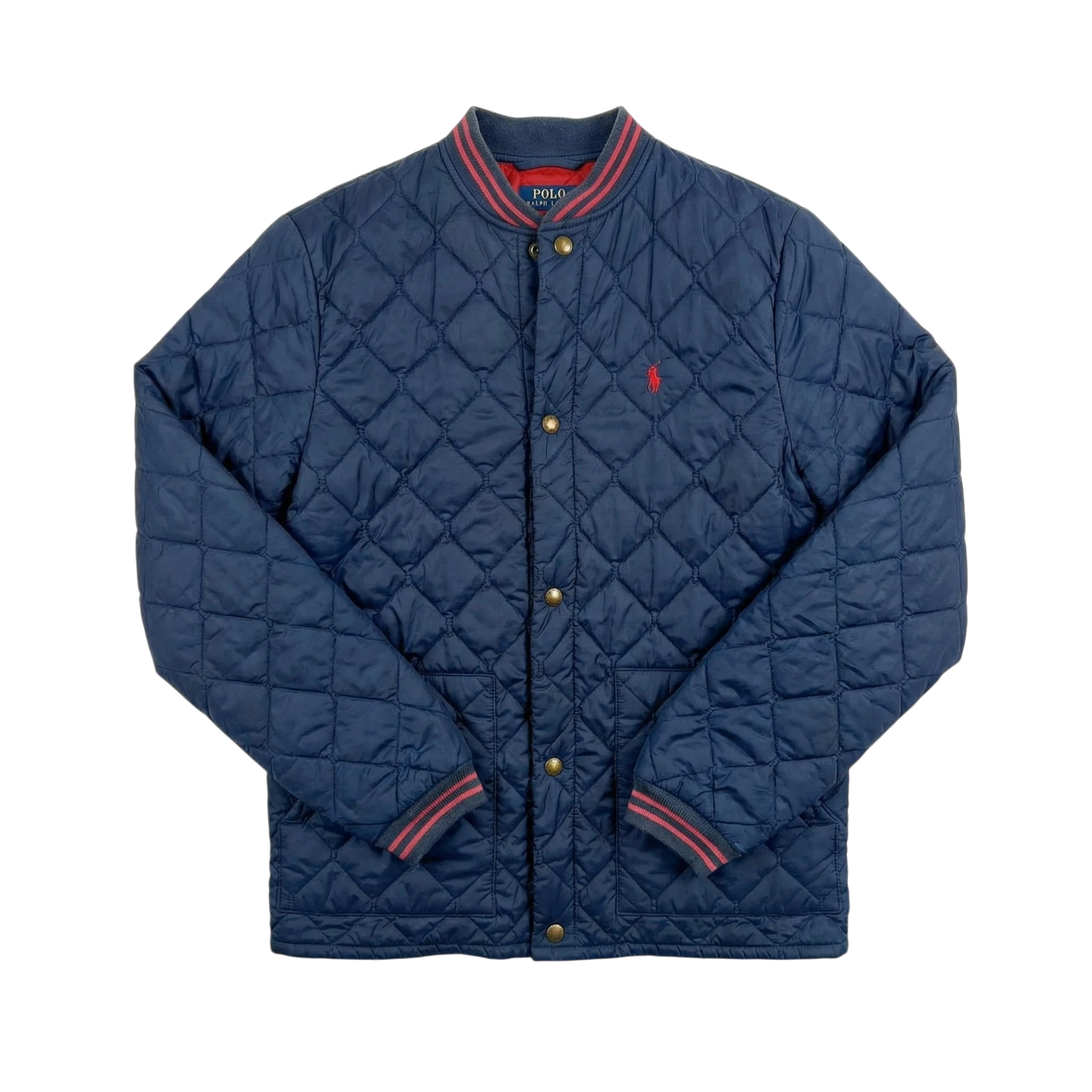 Ralph Lauren Kurtka Pikowana Granatowa M Vintage Streetwear - widok ogólny przód vintage