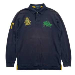 Ralph Lauren Polo Longsleeve Spellout XXL Vintage Retro - widok ogólny przód vintage