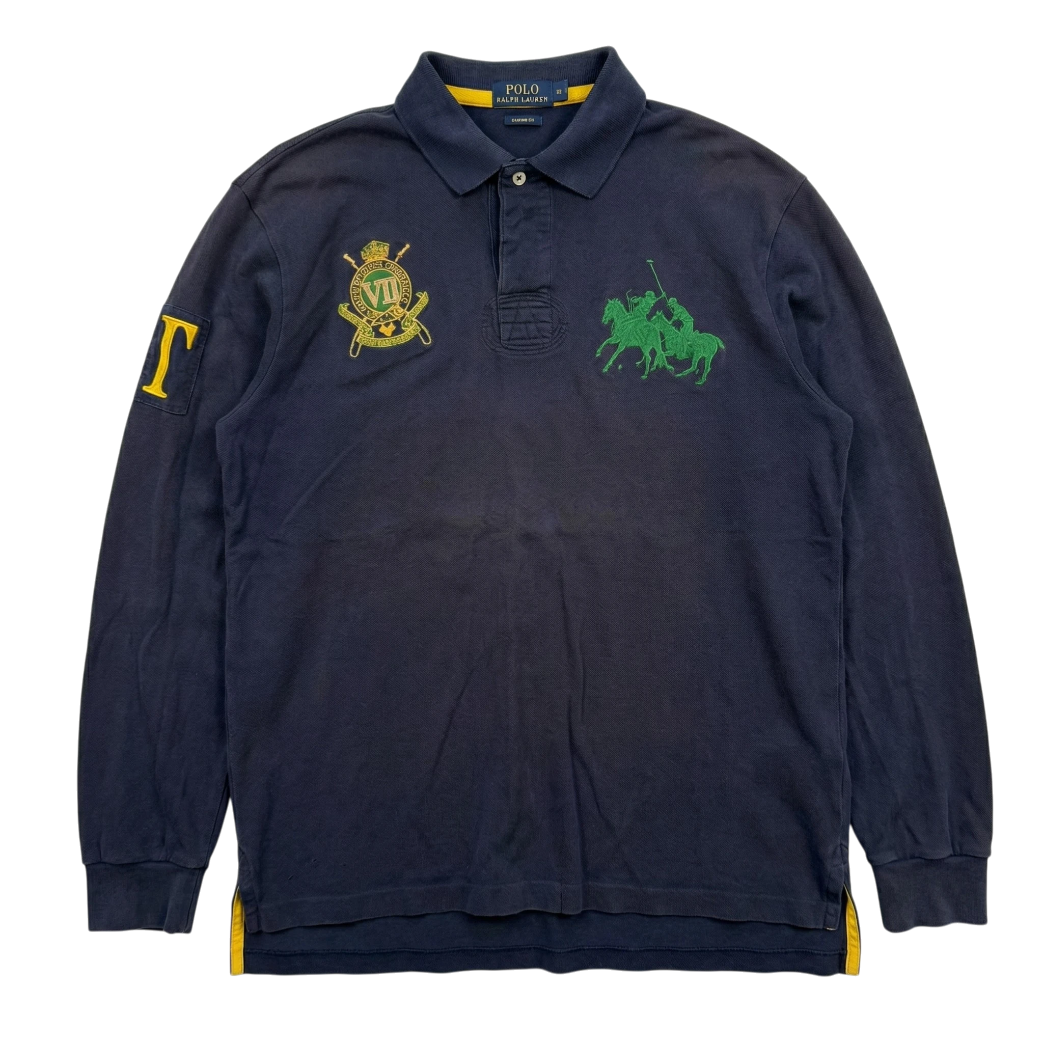 Ralph Lauren Polo Longsleeve Spellout XXL Vintage Retro - widok ogólny przód vintage