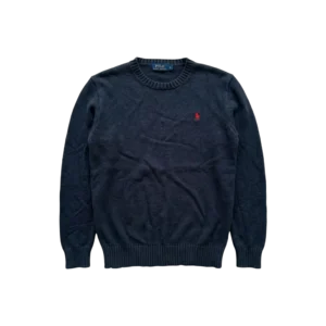 Ralph Lauren Sweter Granatowy Logo M Vintage Streetwear - widok ogólny przód vintage