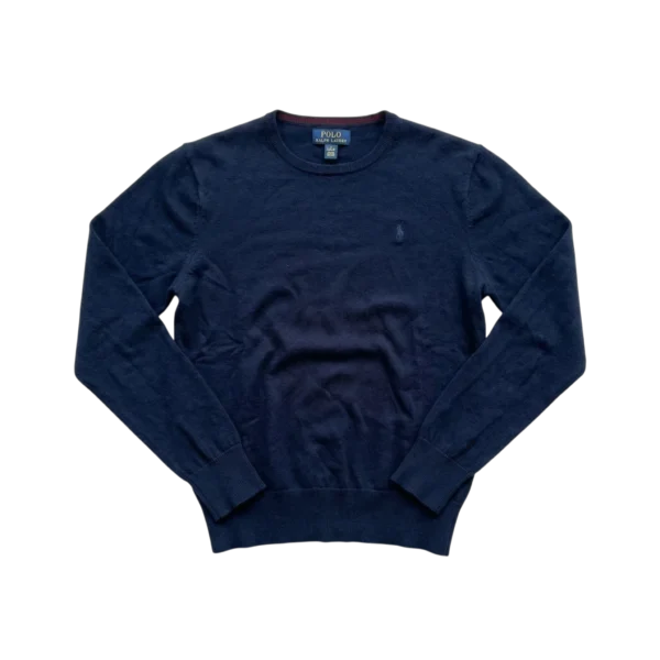 Ralph Lauren Sweter Wełniany Granatowy M Vintage Streetwear - widok ogólny przód vintage