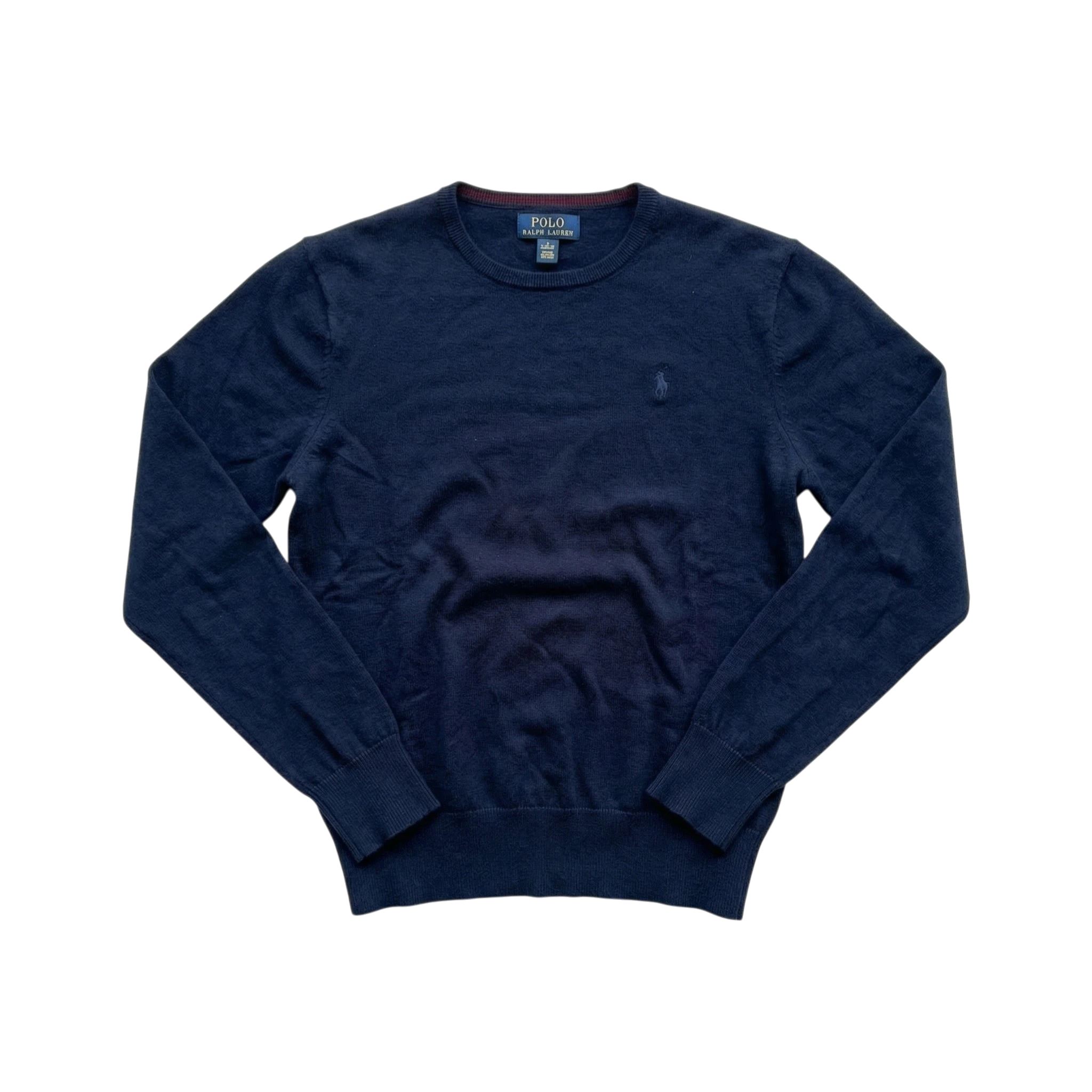 Ralph Lauren Sweter Wełniany Granatowy M Vintage Streetwear - widok ogólny przód vintage