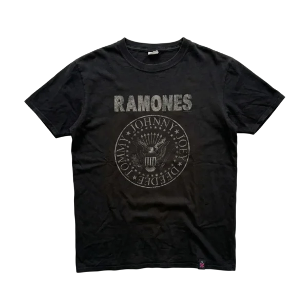 Ramones Koszulka Band Tee Czarna XL Vintage Streetwear - widok ogólny przód vintage