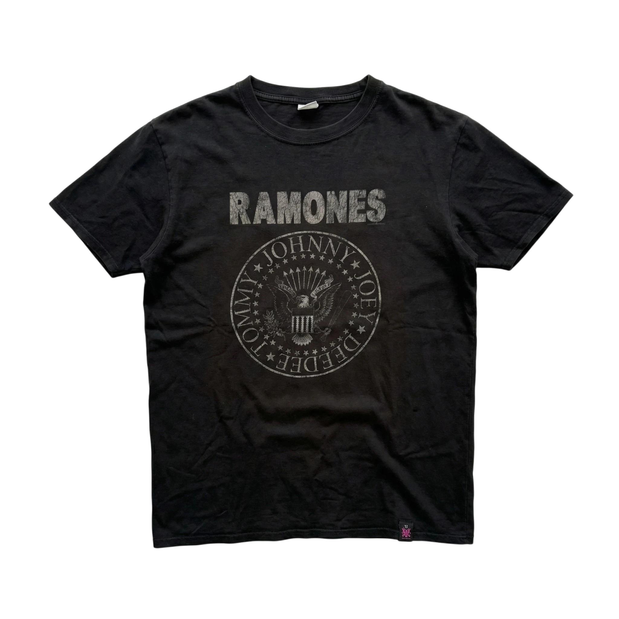 Ramones Koszulka Band Tee Czarna XL Vintage Streetwear - widok ogólny przód vintage