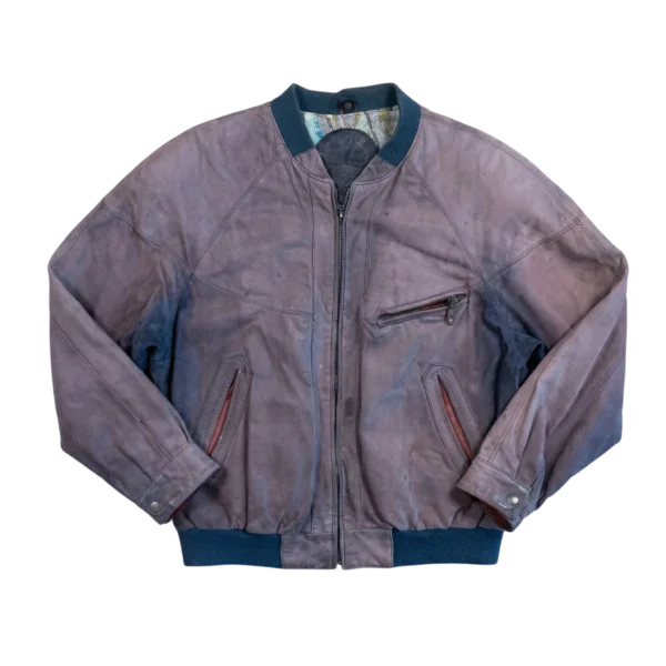 Real Leather Kurtka Skórzana Retro Streetwear XL Vintage - widok ogólny przód vintage