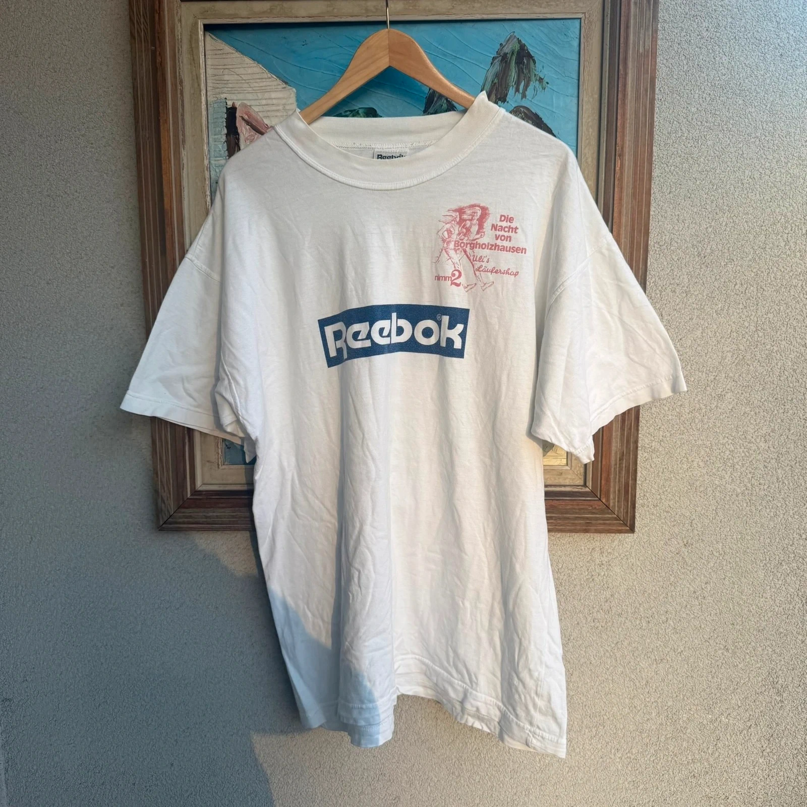 Reebok Koszulka Running XL Vintage Streetwear Retro - widok ogólny przód vintage