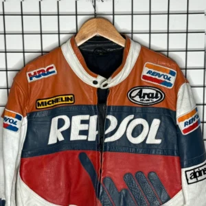 Repsol Kurtka Skórzana Racing XL Vintage Streetwear - zdjęcie 4