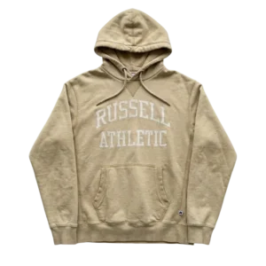 Russell Athletic Bluza Hoodie z Nadrukiem L Vintage Retro - widok ogólny przód vintage