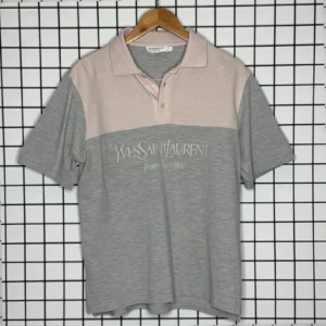 Saint Laurent Koszulka Polo Spellout XL Vintage - zdjęcie 2