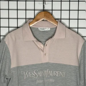 Saint Laurent Koszulka Polo Spellout XL Vintage - zdjęcie 4