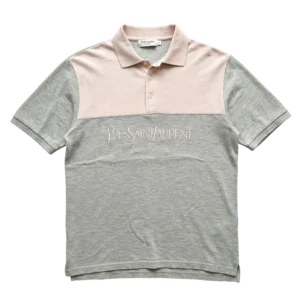 Saint Laurent Koszulka Polo Spellout XL Vintage - widok ogólny przód vintage