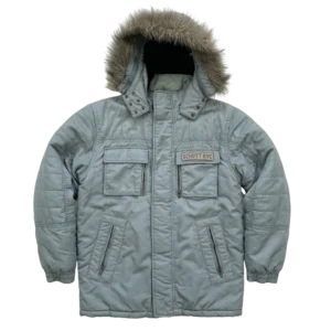 Schott Kurtka Parka Zimowa XL Vintage Streetwear - widok ogólny przód vintage
