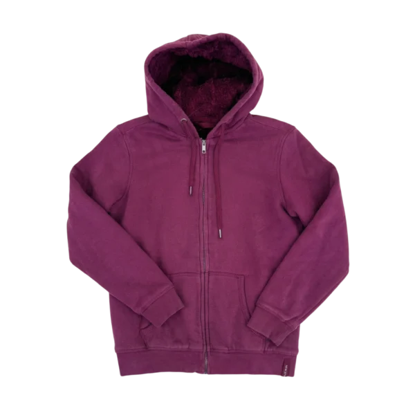 Sherpa Bluza Fioletowa M Vintage Streetwear Retro - widok ogólny przód vintage