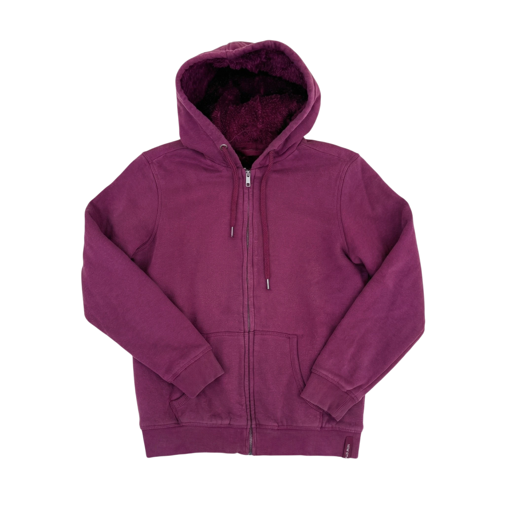 Sherpa Bluza Fioletowa M Vintage Streetwear Retro - widok ogólny przód vintage