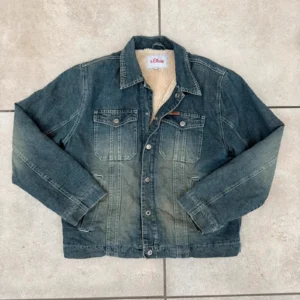 Sherpa Kurtka S.Oliver Niebieska XL Vintage Streetwear - zdjęcie 2