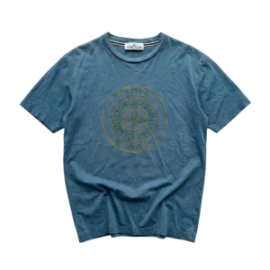 Stone Island Koszulka Niebieska T-shirt L Vintage Streetwear - widok ogólny przód vintage