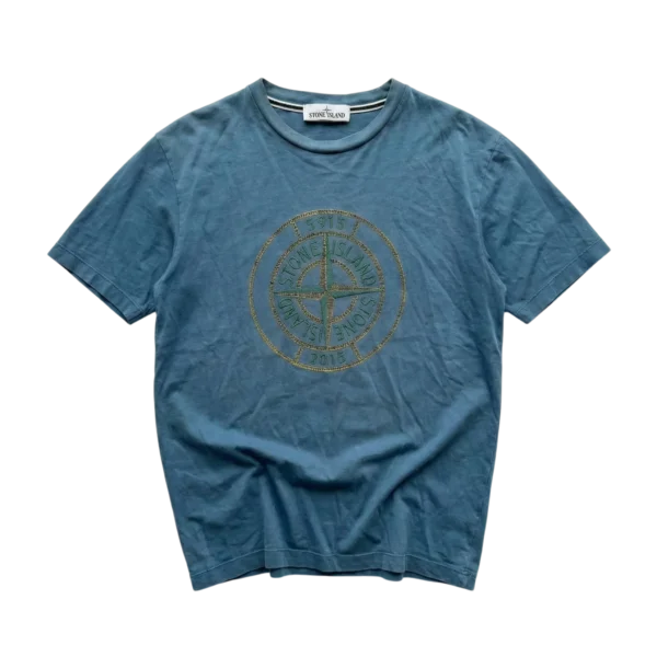 Stone Island Koszulka Niebieska T-shirt L Vintage Streetwear - widok ogólny przód vintage