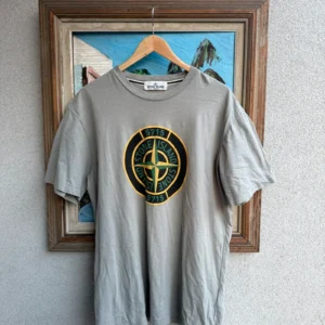 Stone Island Koszulka z Logo Szara XL Vintage Streetwear - zdjęcie 4