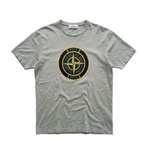 Stone Island Koszulka z Logo Szara XL Vintage Streetwear - widok ogólny przód vintage